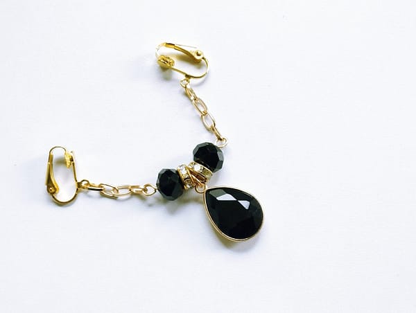 REPIOR NODE | Labial Symmetry Chain | Black Crystal, Gold