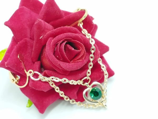 REPIOR NODE | Labial Symmetry Chains | Green Heart, Rose Gold