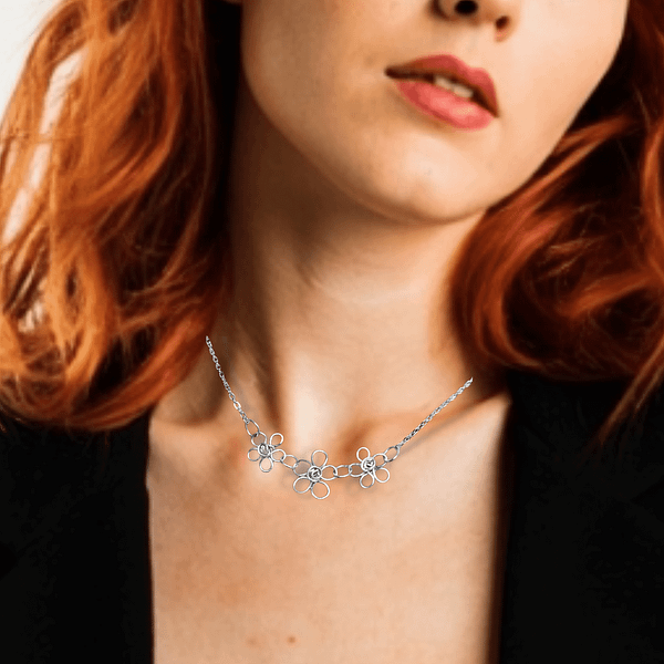 Flower necklace, Floral Jewelry