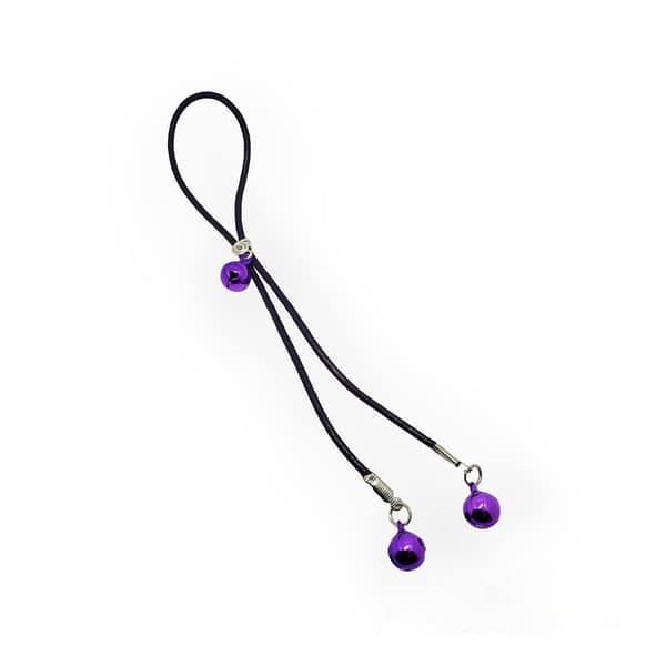 Penis Jewelry, Adjustable Leather Penis Lasso with Bells, Cock BDSM Jewelry