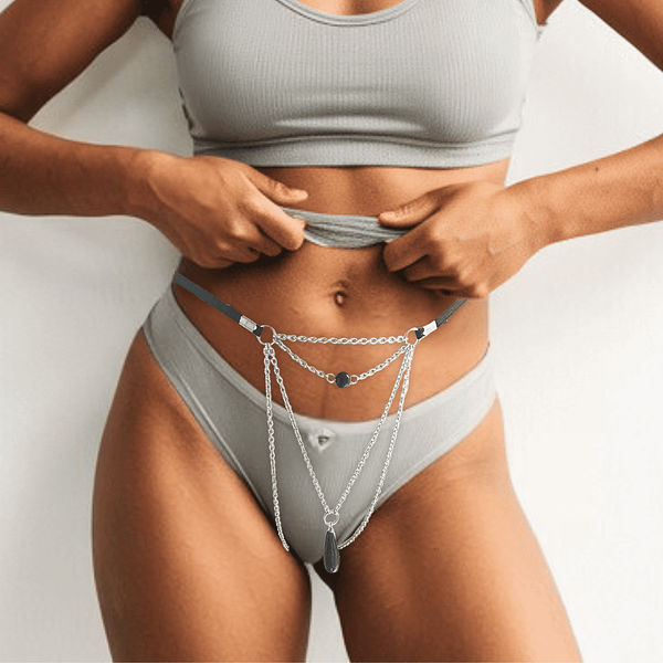 Custom Open G-String Chain, Crotchless Body Jewelry