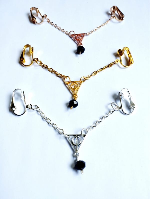Labia Chain with hanging black crystal