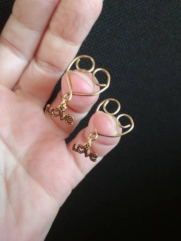 Non Piercing Nipple clamps, Sexy Nipple Rings Jewelry Heart, Erotic Brass Nipple Rings