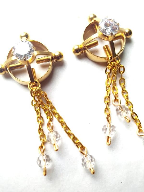 Gold Nipple clamps with 4 screws