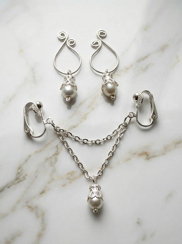 REPIOR NODE Apex Orbits & Labia Chains Set Pearls, Copper