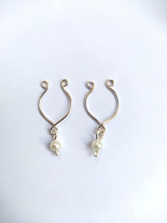 Intimate Jewelry Set with Pearls Nipple Rings
