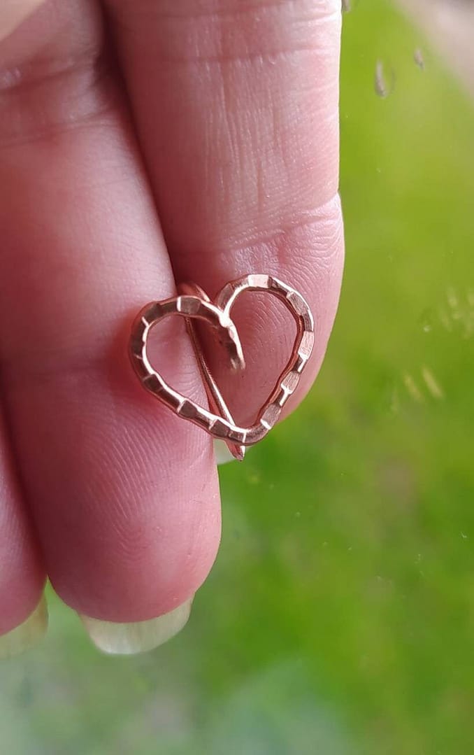 Hammered Navel Belly bar piercing, Belly Button Ring