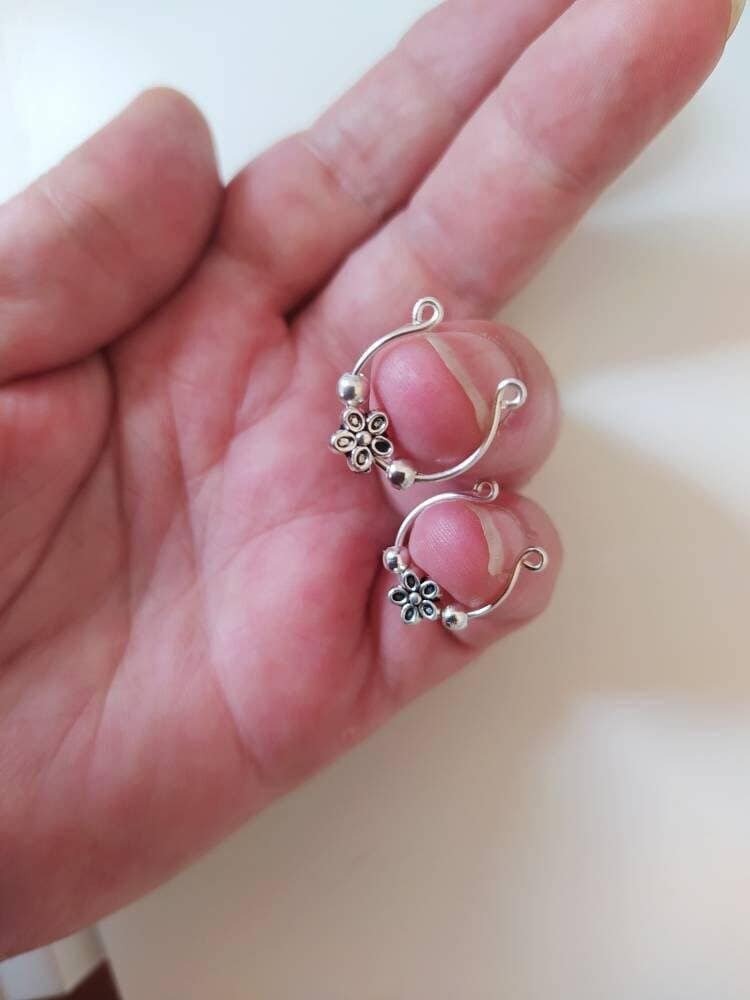 Fake Nipple Ring, Nipple clamps, Flower Nipple rings