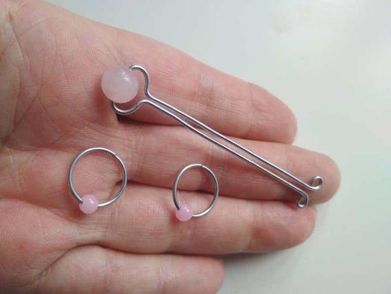 REPIOR SUTURE | Apex Orbits & Clitoral Anchor Set | Rose Quartz, Steel - Image 4