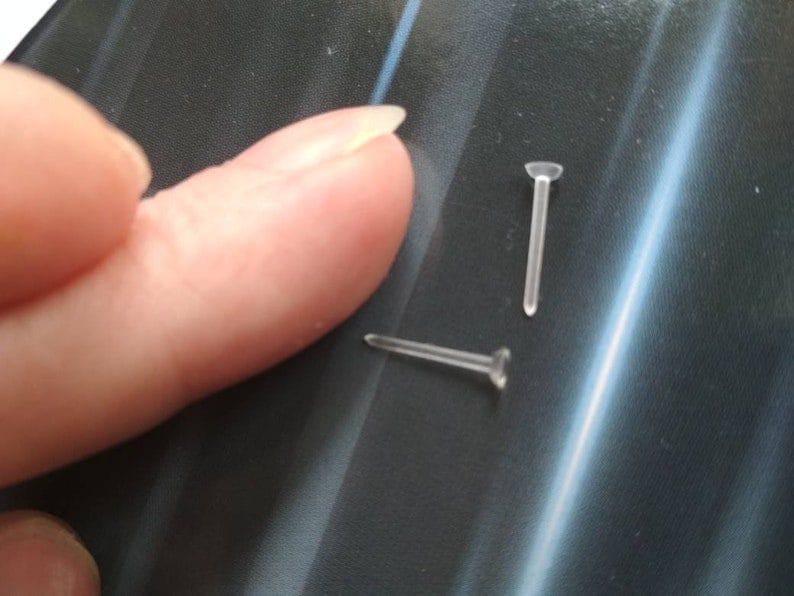 Clear Piercing Retainer with Fat Top