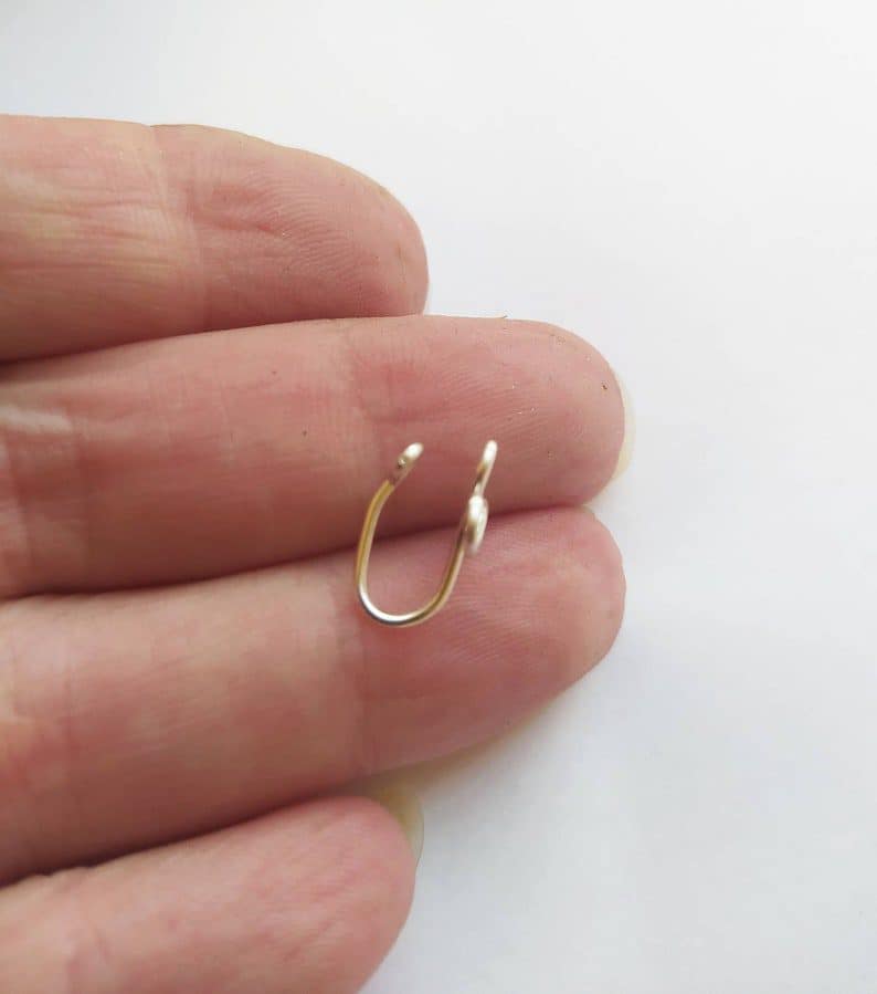 Nose Cuff, Trangus, Body Jewelry, Tiny Non Pierced fake nose ring NON PIERCING nose ring