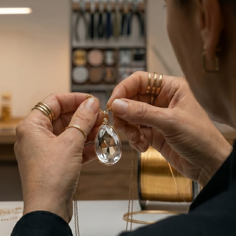 Pilar working on a new design