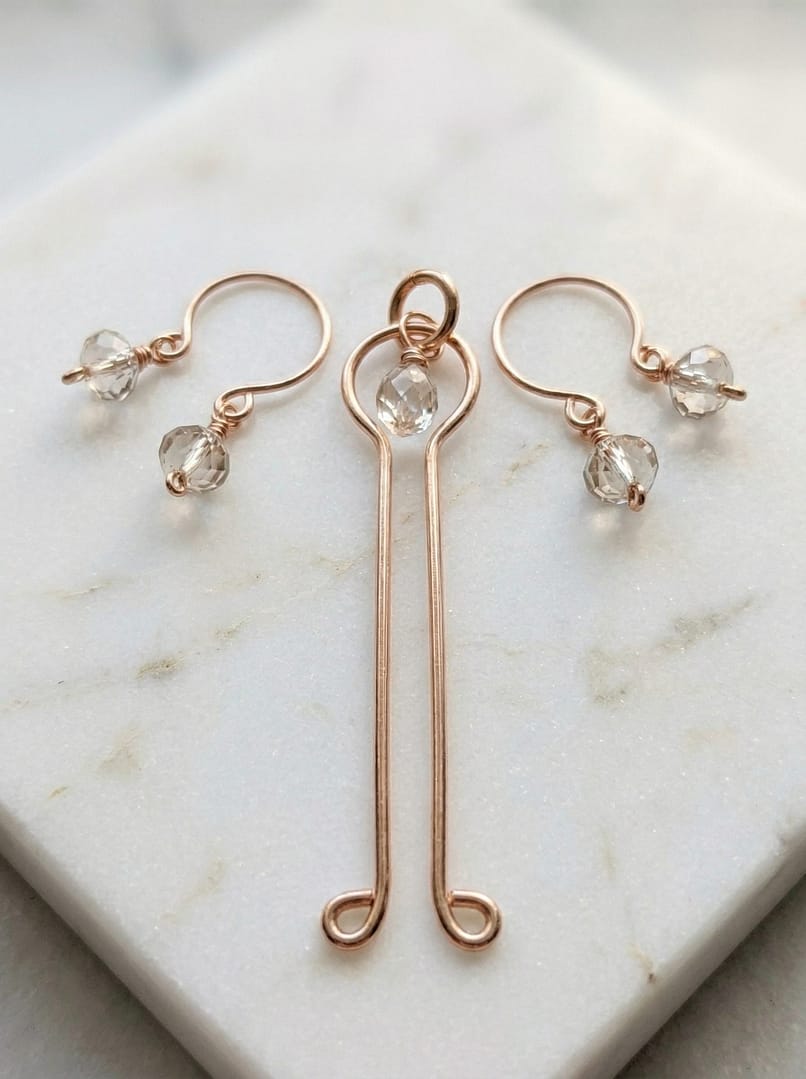 REPIOR CORE Areola Constriction Loops and Clitoral Sensory Anchor Set Rose Gold Cooper
