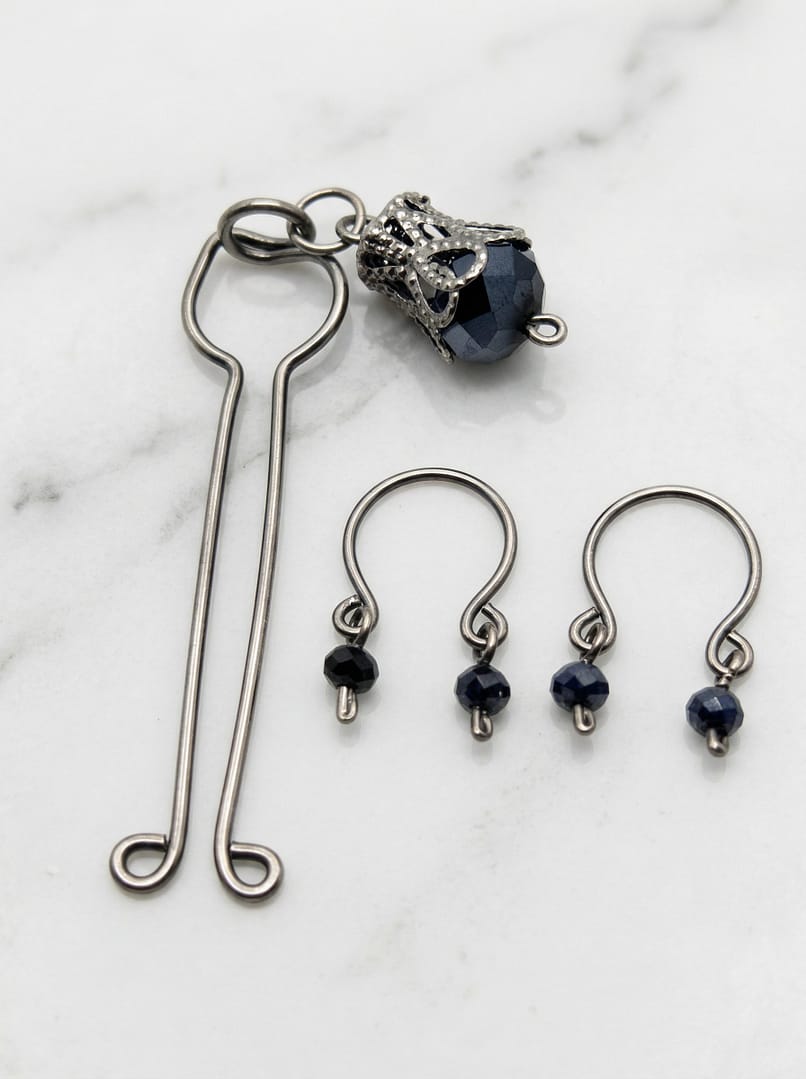 REPIOR SHELL Apex Orbits and Clitoral Anchor Set Black, Silver Copper