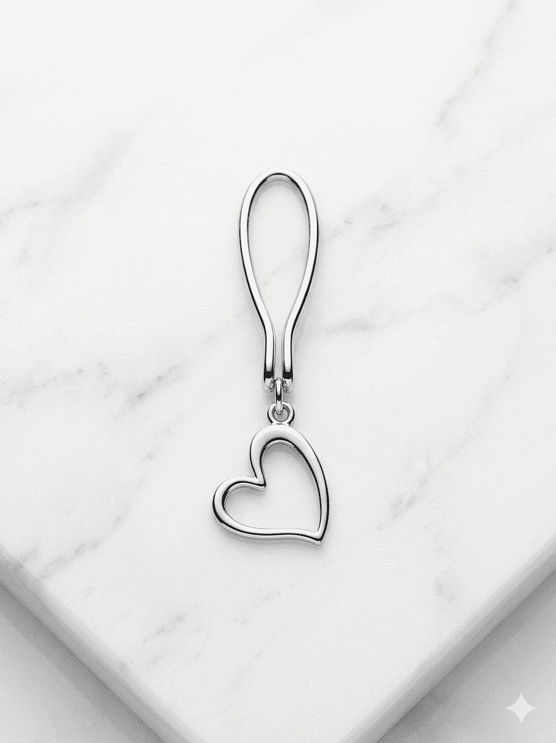 REPIOR FLUX | Clitoral Sensory Anchor | Heart Silver Copper